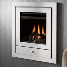 Gas Fire Crystal Montana 4sided wall Inset LOGS High Efficiency Glass 4.3kw!