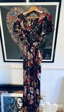 Zara black floral print wide