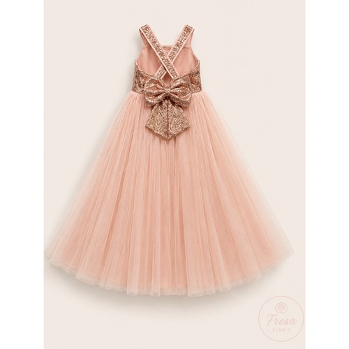 Girls rose gold sequin - rose, tulle