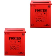  2 Pcs Old Style Letter Box