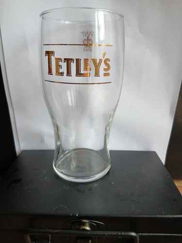 Tetley bitter pint glass - tetley's,