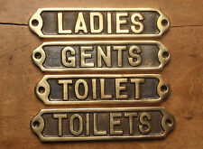 BRASS TOILET DOOR SIGNS -