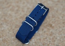 20mm Vintage Watch Nato Military Watch Strap - Navy Blue 