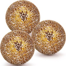 3Pcs Gold Decorative Balls for