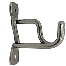 John Lewis Curtain Pole Side Bracket - Polished Steel 25mm