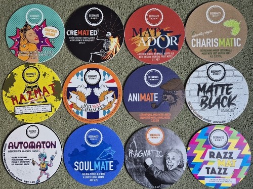Twelve beermats brewing - beermats,