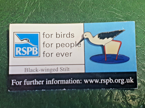 Rspb pin badge black - rspb, black-winged