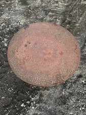 Antique Vintage Hammered Copper Top Coffee Side Lamp Table, Wooden