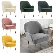 Modern Velvet Armchair Wing