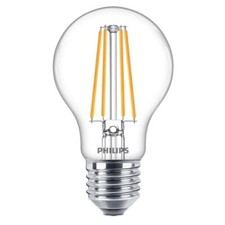Philips GLS E27 LED Filament Bulb 7W(60W) Warm White 2700K 806lm Clear Glass