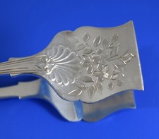 ANTIQUE SILVER PLATE TONGS