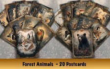 Forest Animals Postcards - Set