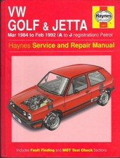 VW MK2 GOLF & JETTA,GTI,GTI 16V,DRIVER,RYDER,GL,CL,C,VAN,HAYNES MANUAL 1984-1992