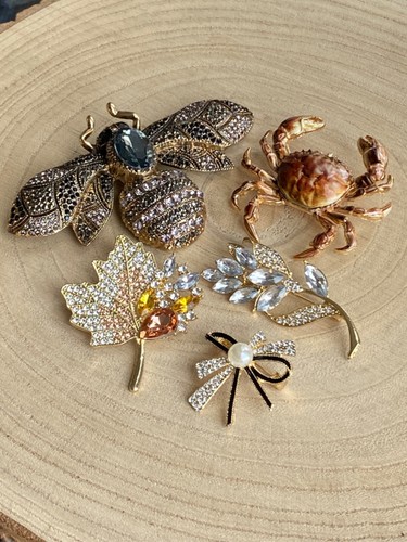 Brooches job lot bundle zircon - job,