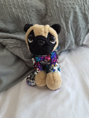 Sequin pug teddy - sequin,