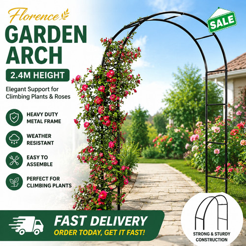 Heavy duty metal garden - 2.4m,