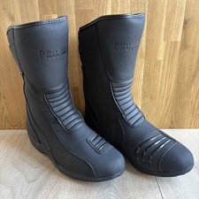 Profirst Mens Waterproof Leather Touring Motorcycle Boots Black - UK Size 9