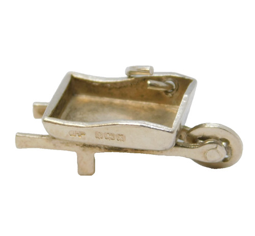 Sterling silver wheelbarrow - silver,