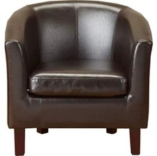 Faux Leather Tub Chair