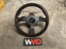 MITSUBISHI EVOLUTION LANCER SUEDE PERSONAL QUICK RELEASE STEERING WHEEL AND BOSS