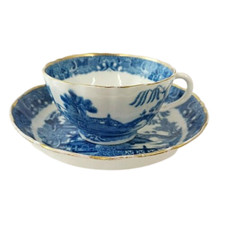 Antique 18th Century Tea Cup and Saucer Broseley Pattern Possibly Caughley