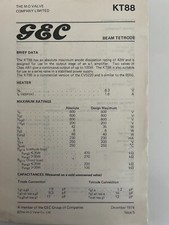 GEC DATA REPORT  KT 88 BEAM
