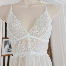 Lace and nylon negligee