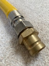 Catering Hose Commercial Yellow Braided Gas Catering Pipe Hose 1/2" x 1M - New