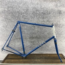 Vintage Trek Tri Series 65 cm Road Bike Frame Reynolds 531c USA Blue Large 130