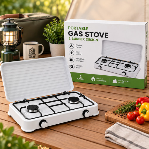Portable double burner gas - double,