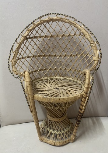 Vintage wicker peacock chair - wicker,