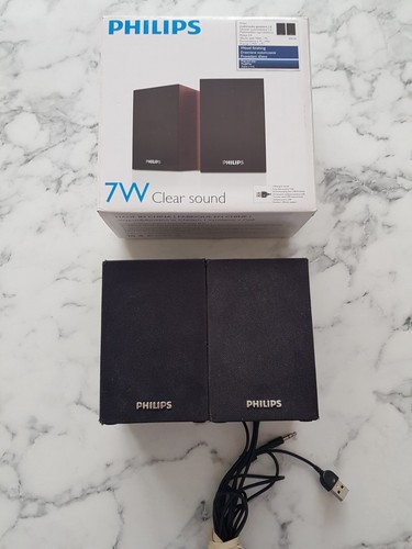 Philips dark oak speakers - dark,