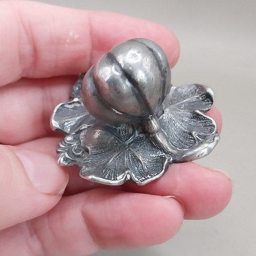 Vintage small pewter pumpkin - vintage,