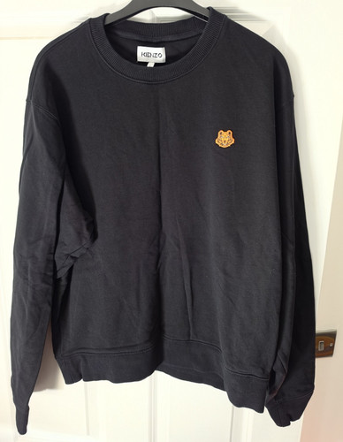 Kenzo black tiger embroidered - black,
