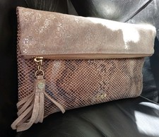 Biba Leather Clutch Bag Zip