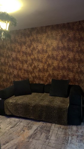 Black seater sofa bed - sofa, 200cm