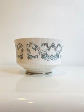 Royal Stafford China Sugar Bowl in Harmony Pattern - Grey & Blue - Vintage