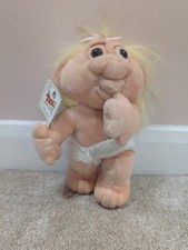 Rare Vintage Thomas DAM Troll Doll 10” Plush Soft Toy Baby