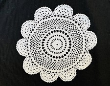 Vintage Handmade Cotton Crochet Doily White 18cm Wedding Party Flower Lace