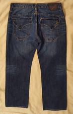 ED HARDY BY CHRISTIAN AUDIGIER MEN'S DISTRESSED BOOT LEG JEANS SIZE 33 X 31