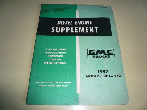 1957 gmc diesel engine - gmc,
