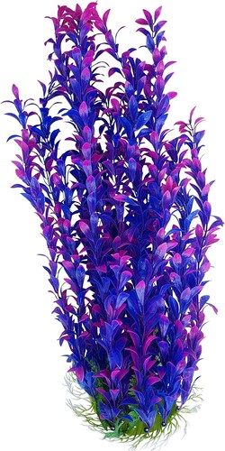 Plastic aquarium plant with - plastic,
