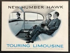 HUMBER HAWK TOURING LIMOUSINE Car Sales Brochure c1959 #513/H