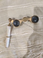 Antique French Victorian "Pompadour"  Mother Of Pearl Opera Binoculars Glasses