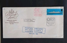 Great Britain Posted on Board QEII Maiden Voyage May 2nd 1969 May 7th p.m. 1969.