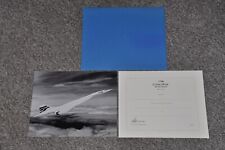 British Airways Concorde Flight Certificate with Photo & Envelope - Unused