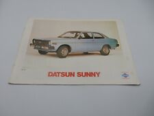 1979 Datsun Sunny Car  Sales Brochure. Dutch Text