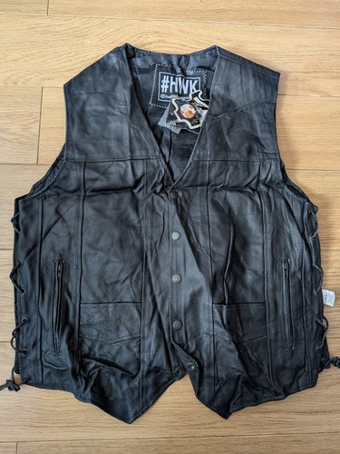 Hwk black leather motorcycle - hwk,