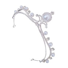  Tiara for Girls Decorative Bridal Rhinestone Pearl Crown for Wedding Bride
