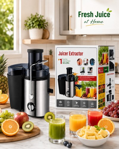 Stainless steel juicer - steel,